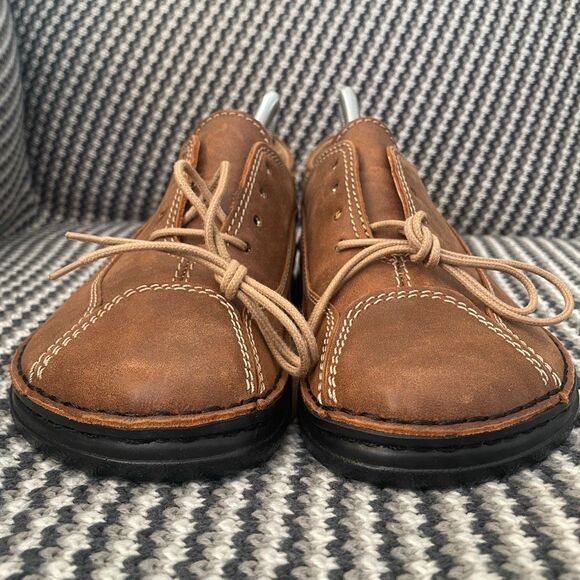Footprints by Birkenstock brown leather lace up Oxford Women’s shoe size 9-9.5 ( - Picture 4 of 10